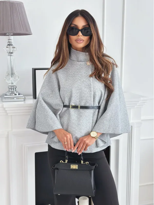 Mila Women's Belted Poncho