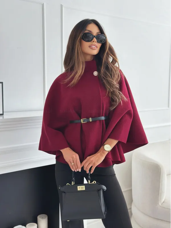 Mila Women's Belted Poncho