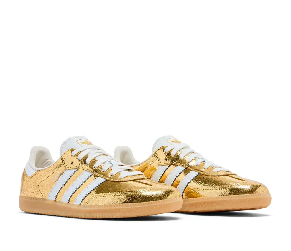 Sneakers Chrome Cuir Metallise Effet Craquele